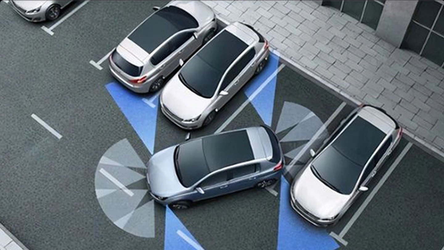 FAPA integrated parking controller placing a car in a marked bay