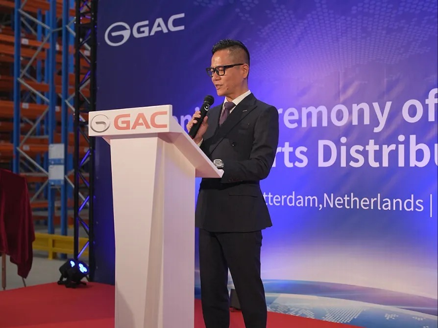 Jerro Ko, Vice President of European Region of CTS, speaking at the inauguration